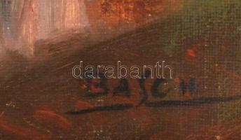 Basch jelzéssel: Asztali csendélet. Olaj, vászon-karton,  37×46 cm