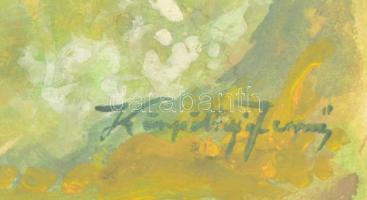 Kárpáthy jelzéssel: Tengerpart. Akvarell, papír, üvegezett keretben, 27×21 cm