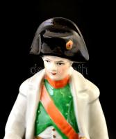 Lippelsdorf GDR Napóleon figura, kézzel festett, jelzett, apró kopásokkal, m: 19,5 cm