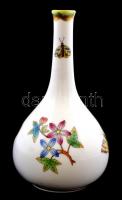 Herendi Viktória mintás porcelán váza, kézzel festett, jelzett, hibátlan, m: 13 cm