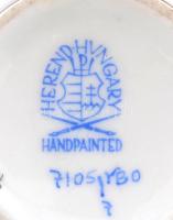 Herendi Viktória mintás porcelán váza, kézzel festett, jelzett, hibátlan, m: 13 cm