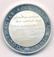 2011. 5000Ft Ag "Tóth Árpád" T:1 (eredetileg PP) ujjlenyomat Adamo EM238