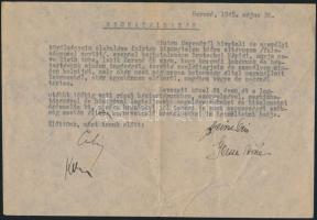 1945 Herendi Porcelángyár Rt. levele Geisse Ottó cégvezető részére, melyben a budapesti ügyek intézé...