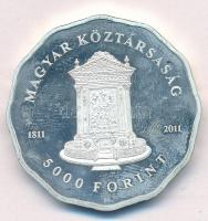 2011. 5000Ft Ag "Deák téri Evangélikus Templom" T:1 (eredetileg PP) ujjlenyomat Adamo EM24...