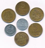 Románia 1952-1975. 5b (7xklf) T:2
Romania 1952-1975. 5 Bani (7xdiff) C:XF