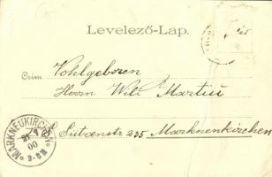 1900 Budapest V. Igazságügyi palota, belső. Kunstanstalt "Kosmos" S. IX. Art Nouveau litho...