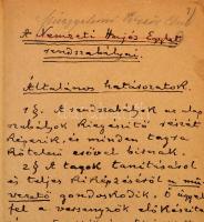 1922 Műegyetemi Evező Club ház és rendszabályai, a Nemzeti Hajós Egylet rendszabályaiból átjavítva, ...