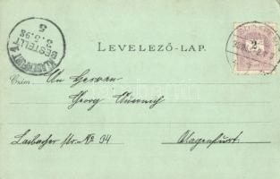 1898 Budapest V. Magyar-Francia Biztosító Társaság palotája, Báró Eötvös József szobor. Ottmar Ziehe...