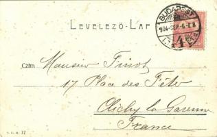 1904 Budapest VIII. Kálvin tér, Nemzeti Múzeum, villamos, szökőkút, üzletek (EB)