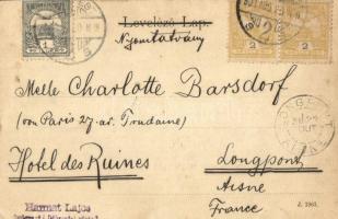 1901 Budapest XIII. Fedett sétány és a "Neptun" csónakázó egyleti ház a Margitszigeten. Sc...