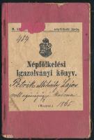 1898 Kaposvár, népfölkelési igazolványi könyv