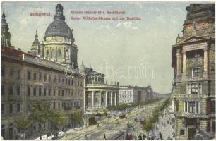 1916 Budapest VI. Vilmos császár út (Bajcsy-Zsilinszky út), Bazilika, villamosok