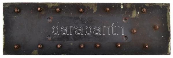 Ganz vasúti mozdonytábla, réz-fém, 38×12 cm