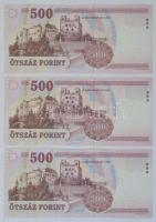 2008. 500Ft "EB" (3x) sorszámkövetők T:I,I- 
Adamo F54G1
