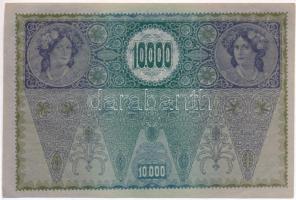 1902. 10.000K vízszintes piros "DEUTSCHÖSTERRECIH" felülbélyegzéssel, hátlap rajzos T:I