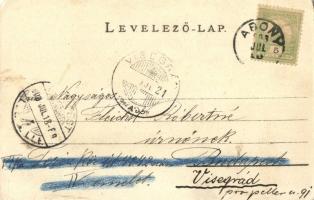 1903 Abony, Építendő új városháza, Varjasi Péter szatócs, Lovassy Géza szabó, Karikás Andor, Kakas M...