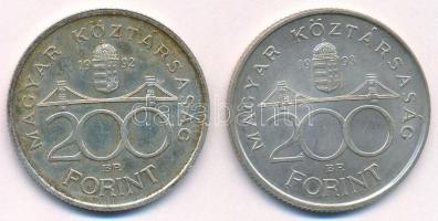 1992-1993. 200Ft Ag "MNB" (2x) T:1-,2  
Adamo F13