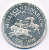 Csóka Zsuzsanna (1962-) 1996. "Millecentenárium Honfoglalás 896-1996" jelzett Ag emlékérem...