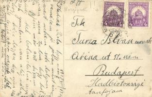 1928 Abony, Báró Harkányi kastély. Kiadja Batta Sándor + "MISKOLC - DEBRECEN - BUDAPEST 20 D&qu...