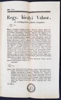 1844 2 db 'Kegy. Királyi Válasz' (79 sz./80 sz.), a magyar nyelv, és az országgyűlési szál...