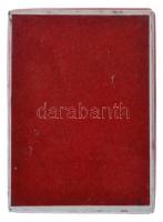 1975 "BHN. Augusztus 20 '75" aranyozott fém plakett díszdobozban (76x109,5mm) T:2
