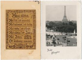 30 db régi és modern külföldi és magyar városképes lap és motívumlap vegyesen / 30 pre-1945 and mode...