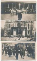 20 db régi vágott fotó képeslap IV. Károly koronázásáról / 20 pre-1945 cut photo postcards of the coronation of Charles I of Austria