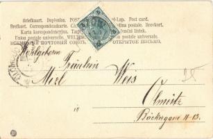 2 db régi enyhén erotikus motívumlap; szobalány papokkal / 2 pre-1905 slightly erotic motive cards; ...