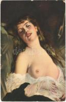 11 db RÉGI Stengel művészlap, közte litho / 11 pre-1945 Stengel art postcards, including litho ones