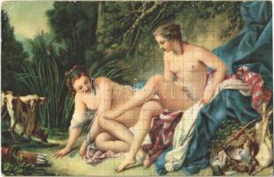 11 db RÉGI Stengel művészlap, közte litho / 11 pre-1945 Stengel art postcards, including litho ones