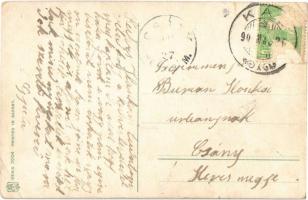 4 db régi sport motívumlap tenisz témában, közte 1 fotó / 4 pre-1945 tennis motive cards, including ...