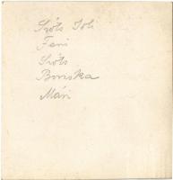 4 db régi sport motívumlap tenisz témában, közte 1 fotó / 4 pre-1945 tennis motive cards, including ...