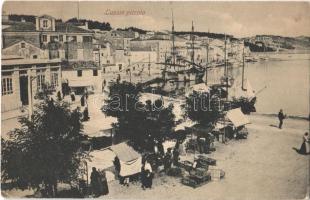 1908 Mali Losinj, Lussinpiccolo; piaci árusok / market vendors (EK)
