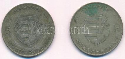 1947. 5Ft Ag "Kossuth" (2x) T:3,3- patina Adamo F8.1