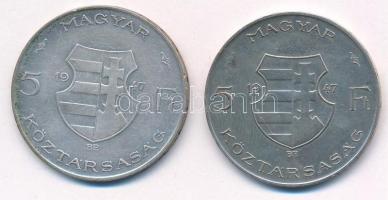 1947. 5Ft Ag "Kossuth" (2x) T:2,2- patina Adamo F8.1