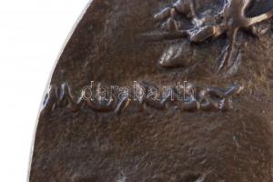 Madarassy Walter (1909-1994) DN "Gustav Mahler 1860-1911" kétoldalas, öntött Br plakett (4...