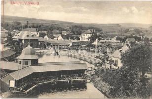 1908 Vízakna, Salzburg, Ocna Sibiului; sóstó fürdő. Graef Károly kiadása / salt baths, spa (EK)