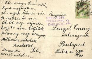 1915 Goszpics, Gospic; látkép / general view (kissé ázott / slightly wet)