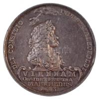 Ausztria 1683. Ag emlékérem Bécs ostromlott városának felmentése alkalmából "DEI CONSILIO INDUS...