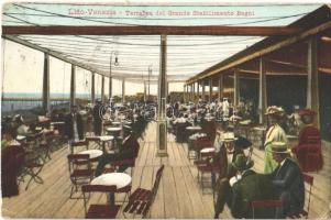 Venezia, Venice; Lido, Terrazza del Grande Stabilimento Bagni / restaurant terrace at the beach. Edit. Fratelli Garbisa (Rb)