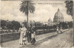 1914 Roma, Rome; S. S. Pio X nel Giardino Vaticano / Pope Pius X at the Vatican Garden (EK)