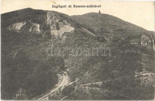 1917 Budapest XII. Zugliget, Remete-szikla (Tündér-szikla). Kiadja Kloze Róbert (gyűrődés / crease)