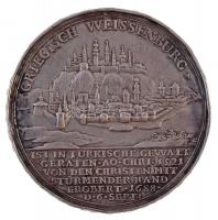 1688. Német nyelvű Ag emlékérem Nándorfehérvár visszafoglalásának alkalmából "DEM DER NACH SCHA...
