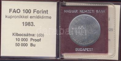1983. 100Ft "FAO" eredeti tokban, tanúsítvánnyal T:BU