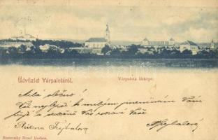 1900 Várpalota, látkép, vár, templomok, zsinagóga. Biszterszky Dezső kiadása