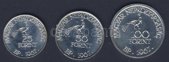 1967. 25Ft Ag, 50Ft Ag, 100Ft Ag "Kodály sor" T:BU