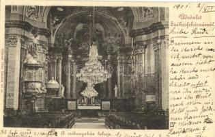 1901 Székesfehérvár, Székesegyház, belső. Kiadja Klökner Péter 50. (EK)