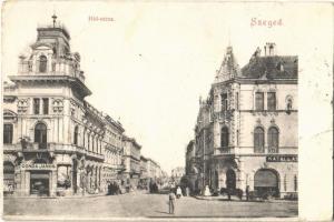 1907 Szeged, Híd utca, Katai, Gonda János üzlete (gyűrődés / crease)