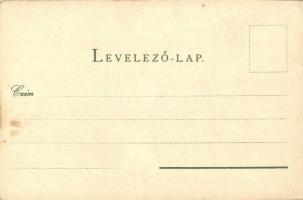 Szolnok, Piac tér, üzletek, vasúti vashíd, gőzmozdony. Kiadja Bakos István. Ragács felvétele (apró s...