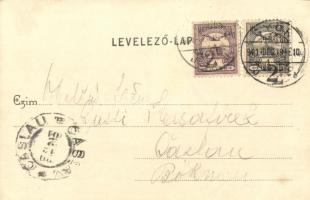 1901 Győr, Rába torkolat, csónakok, Püspökvár. Kiadja Berecz Viktor